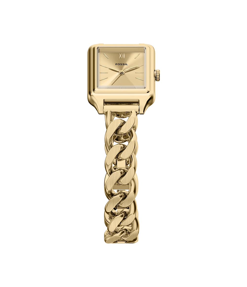 Fossil ES5478I Women's Quartz Analog Watch Gold Dial Gold Stainless Steel Strap