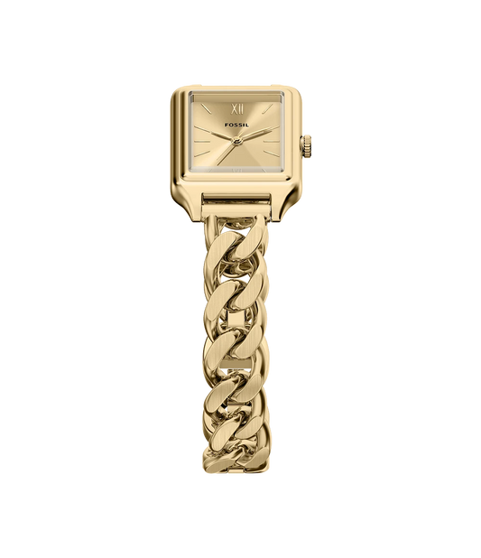 Fossil ES5478I Women's Quartz Analog Watch Gold Dial Gold Stainless Steel Strap