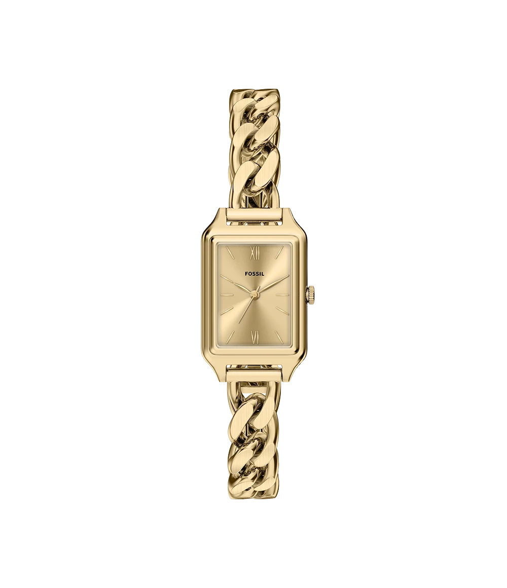 Fossil ES5478I Women's Quartz Analog Watch Gold Dial Gold Stainless Steel Strap