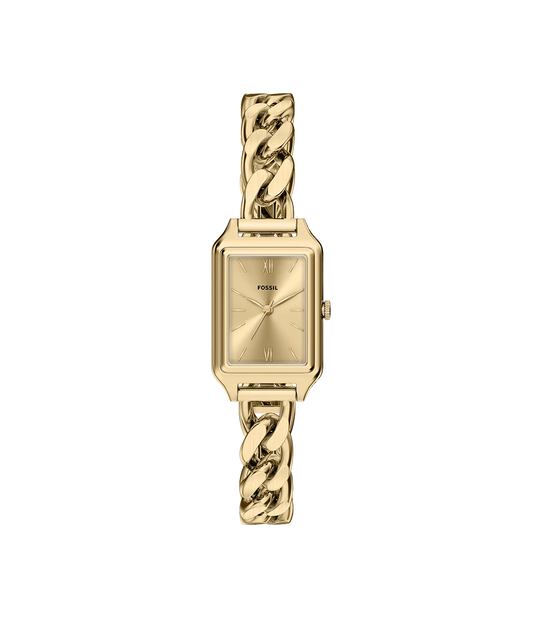Fossil ES5478I Women's Quartz Analog Watch Gold Dial Gold Stainless Steel Strap
