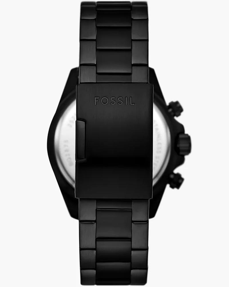 Fossil FS6125I Men's Quartz Multifunction Watch Black Dial Black Stainless Steel Strap