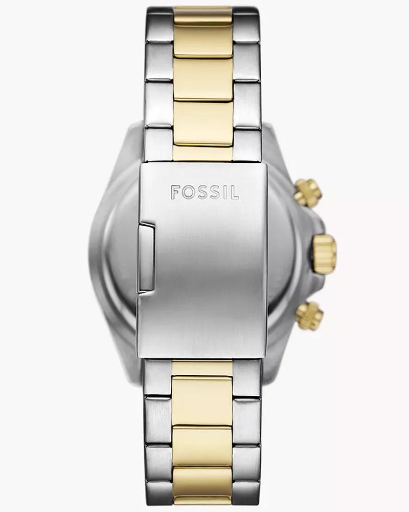 Fossil FS6126I Men's Quartz Multifunction Watch Gold Dial Two-Tone Stainless Steel Strap