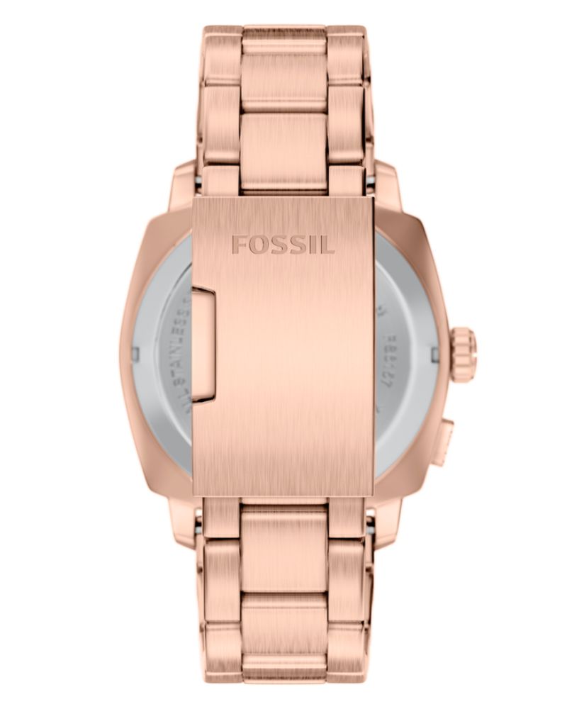 Fossil FS6158 Men's Quartz Analog-Digital Watch Black Dial Rose Gold Stainless Steel Strap