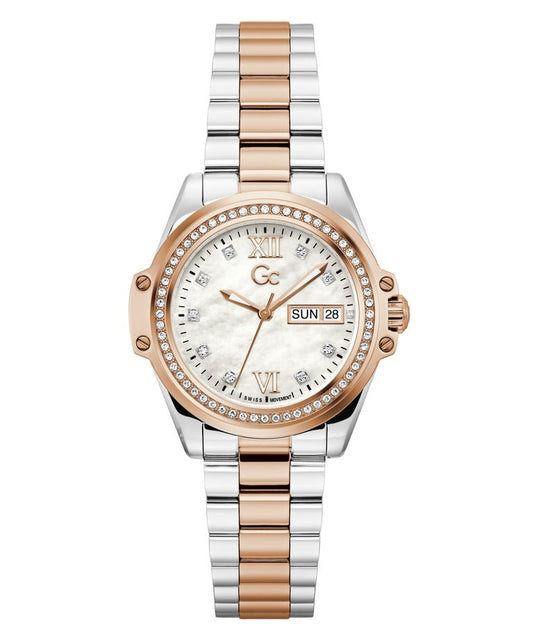 Gc Z53001L1 Bolt Lady Mid Size Women's Swiss Made Mother of Pearl Analog Watch