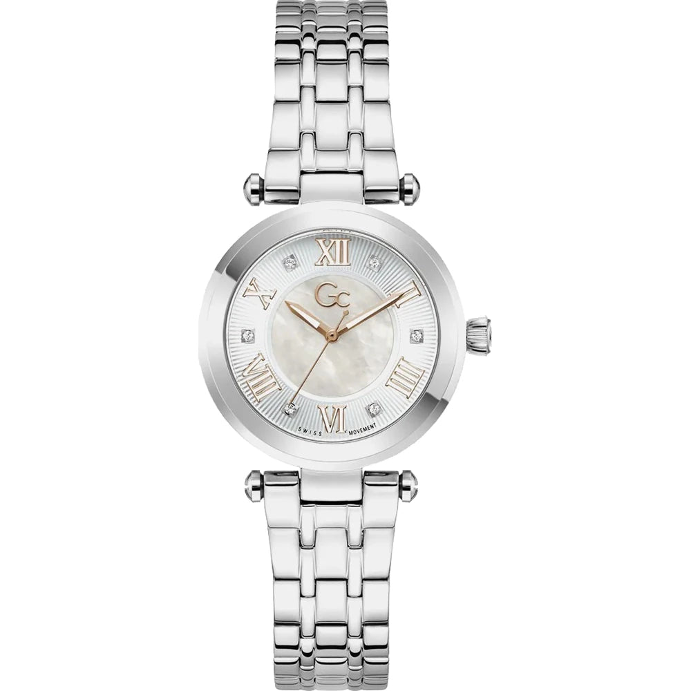 Gc Z63001L1 TopChic Mid Size Women's Swiss Made Mother of Pearl Analog Watch