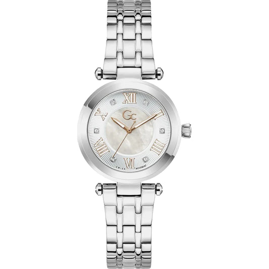 Gc Z63001L1 TopChic Mid Size Women's Swiss Made Mother of Pearl Analog Watch