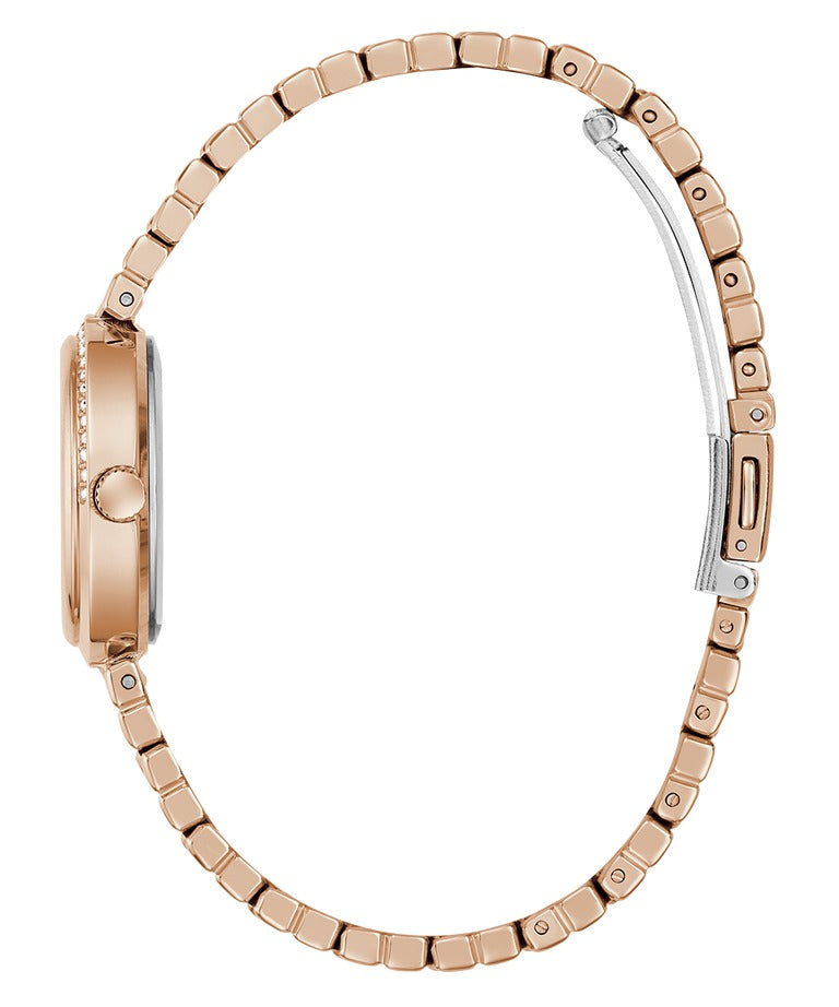Guess GW0930L3 Clara Women's Rose Gold Analog Watch with White Dial