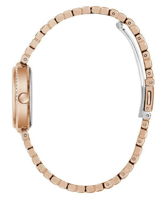 Guess GW0930L3 Clara Women's Rose Gold Analog Watch with White Dial