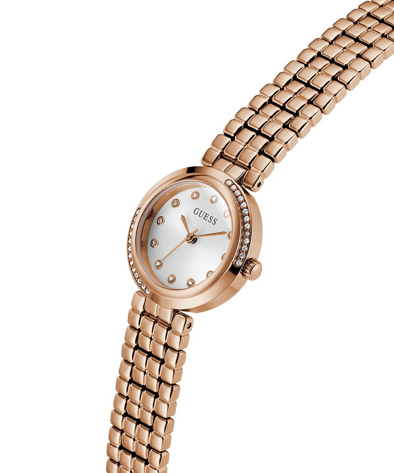 Guess GW0930L3 Clara Women's Rose Gold Analog Watch with White Dial