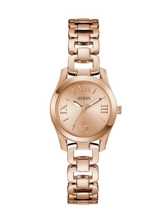 Guess GW0927L4 Women's Quartz Analog Watch Rose Gold Dial Rose Gold Stainless Steel Bracelet