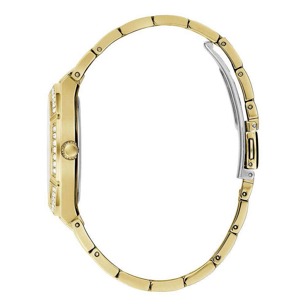 Guess GW0033L8 Women's Cosmo Green Dial Watch Gold-Tone And Green Analog Quartz Watch