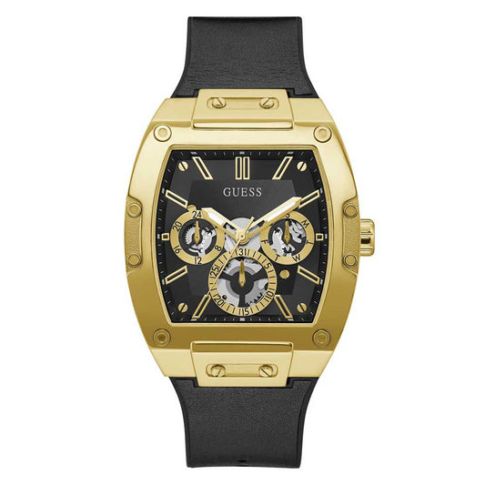 Guess Phoenix GW0202G1 Black & Gold-Tone Multifunction Analog Quartz Watch For Men