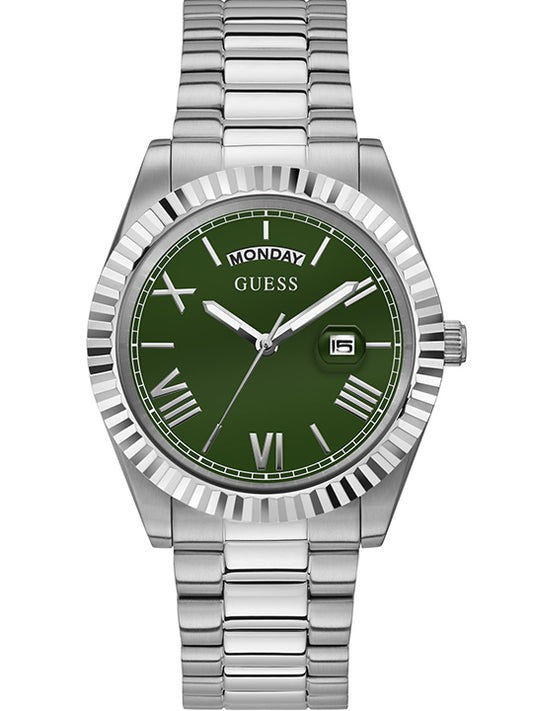 Guess GW0265G10 Quartz Analog Green Dial Men’s Watch with Stainless Steel Strap