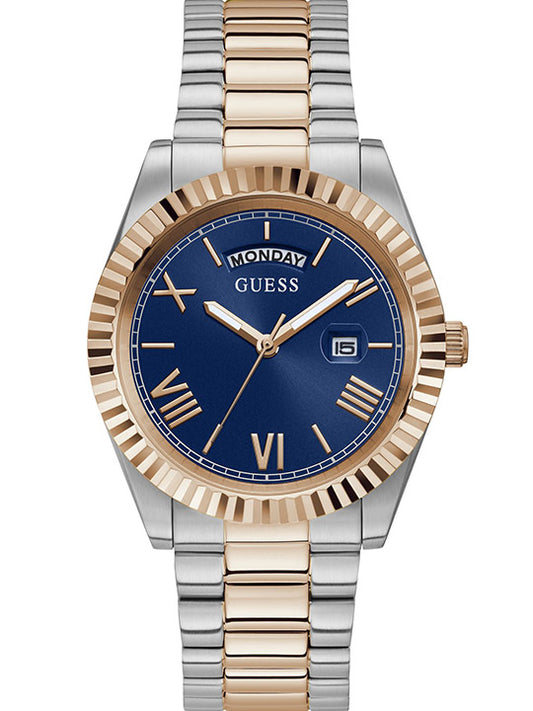 GUESS GW0265G12 Quartz Men’s Two-Tone Stainless Steel Analog Watch with Blue Dial