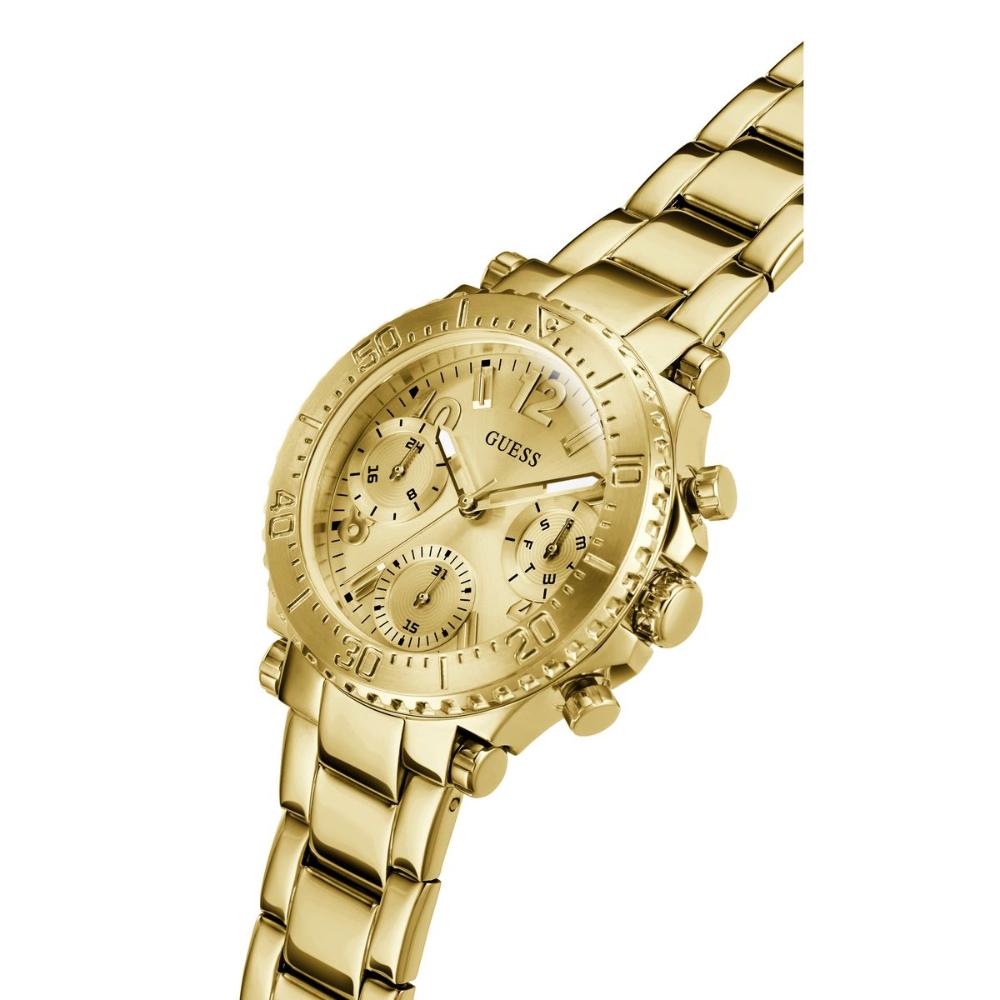 Guess GW0465L1 Quartz Chronograph Gold-Tone Women’s Watch with Champagne Dial & Stainless Steel Strap