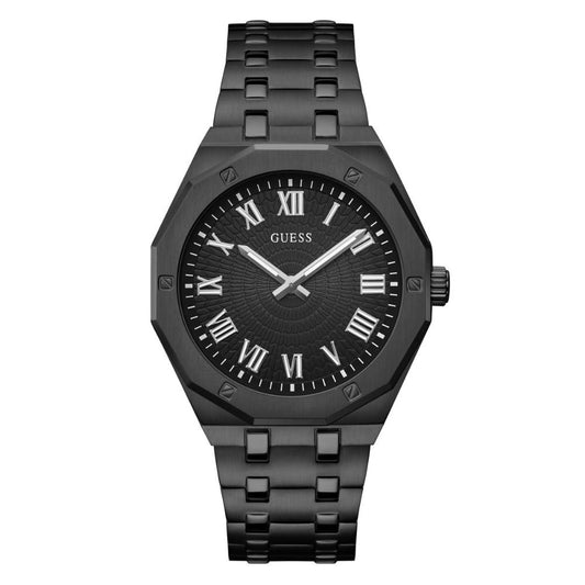 Guess GW0575G3 Quartz Analog Black Dial Men’s Watch with Black Stainless Steel Strap