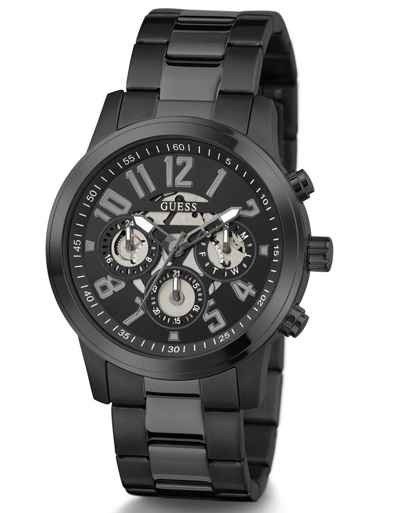 Guess GW0627G3 Quartz Analog Black Dial Men’s Watch with Black Stainless Steel Strap