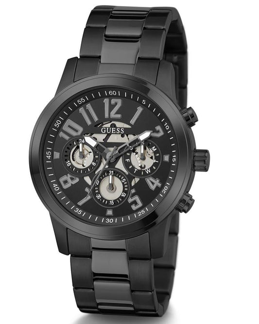 Guess GW0627G3 Quartz Analog Black Dial Men’s Watch with Black Stainless Steel Strap