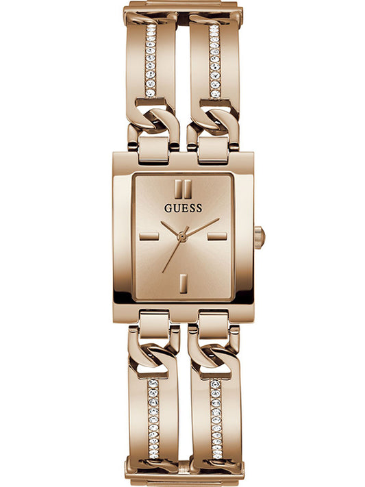 Guess GW0668L3 Quartz Analog Rose-Gold Rectangle Women’s Watch with Stainless Steel Bracelet