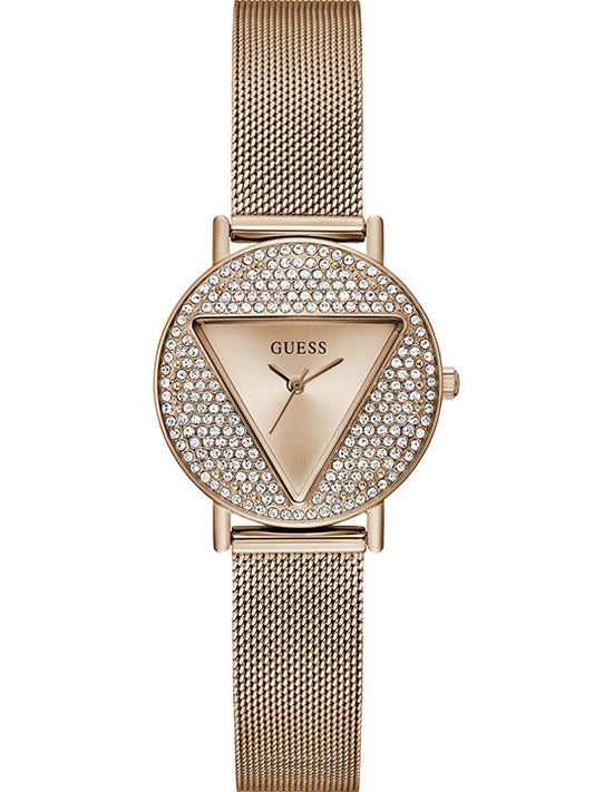 Guess GW0671L3 Quartz Analog Rose Gold Dial Women’s Watch with Mesh Strap