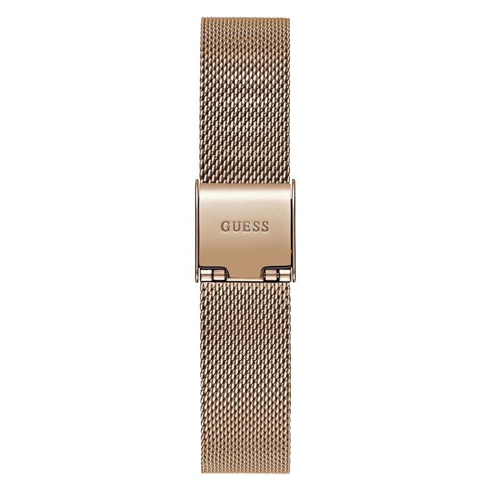 Guess GW0671L3 Quartz Analog Rose Gold Dial Women’s Watch with Mesh Strap