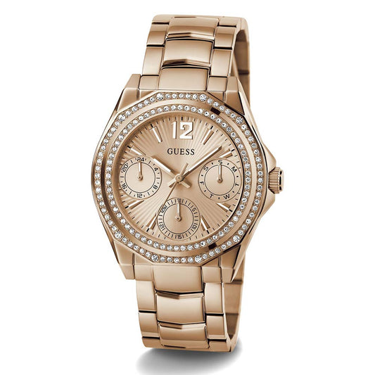 Guess GW0685L3 Analog Quartz Women Rose Gold Dial Rose Gold Stainless Steel Bracelet Watch