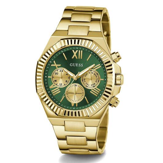 GUESS GW0703G2 Quartz Men’s Gold-Tone Multi-Function Watch with Green Dial