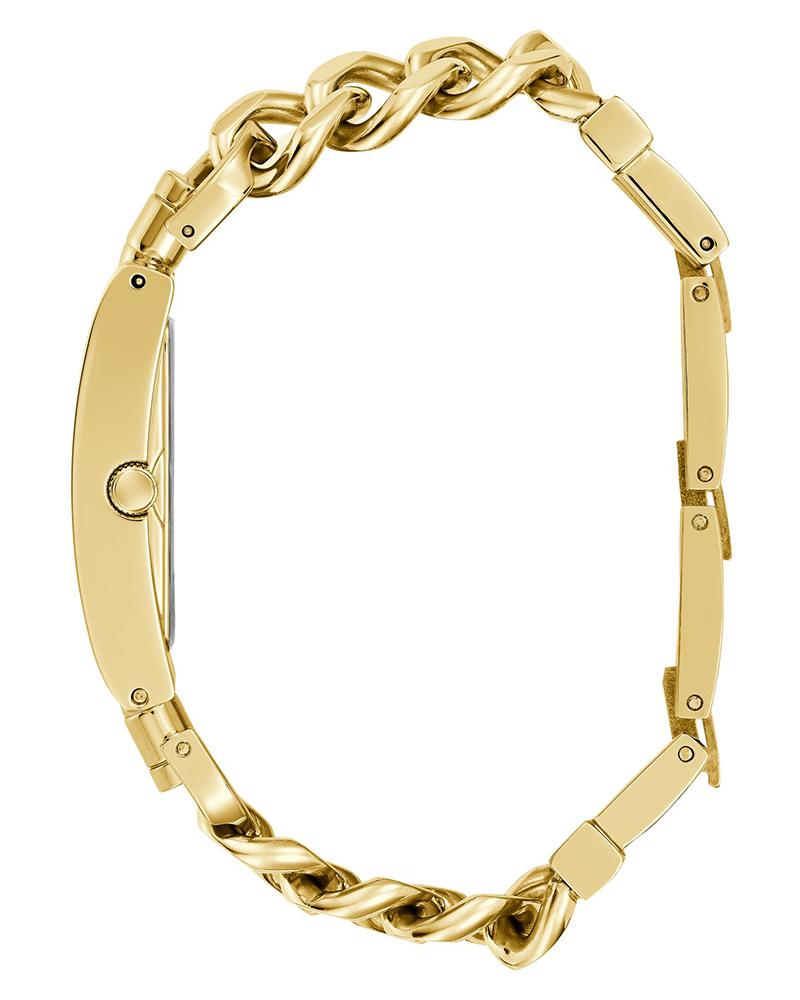GUESS GW0740L2 Mod Heavy Metal Women's Quartz Analog Watch Green Dial Gold-Tone Stainless Steel Bracelet