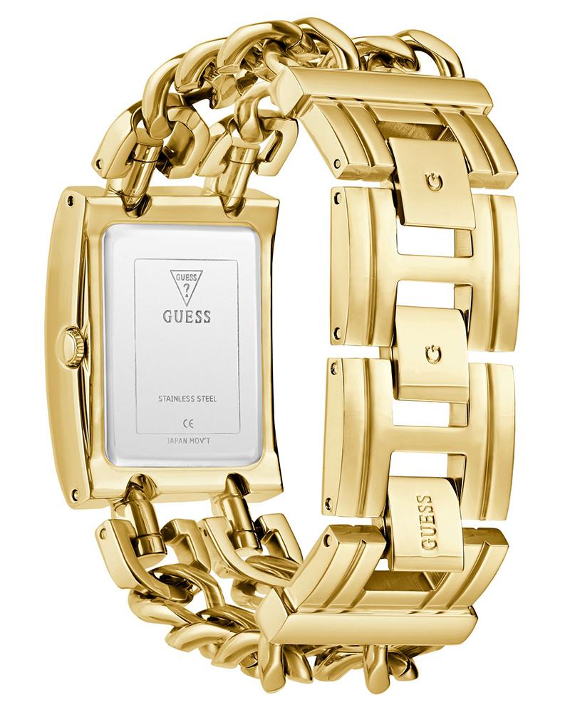 GUESS GW0740L2 Mod Heavy Metal Women's Quartz Analog Watch Green Dial Gold-Tone Stainless Steel Bracelet