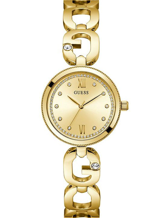 Guess GW0759L2 Analog Quartz Women Gold Dial Gold Stainless Steel Bracelet Watch