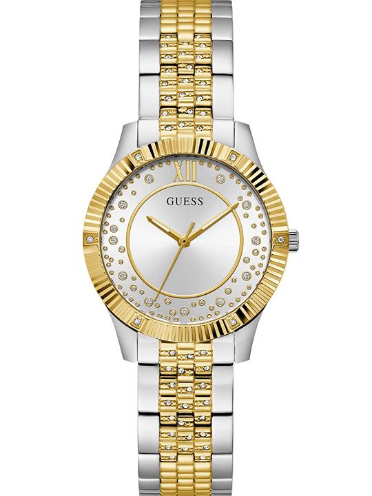 GUESS GW0765L1 Quartz Women’s Starstruck Silver-Tone Analog Watch with Silver Dial & Two-Tone Strap