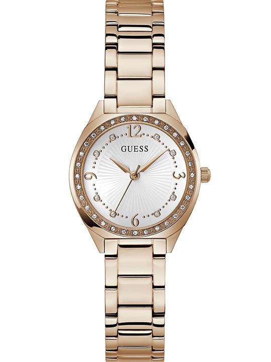 GUESS GW0767L3 Quartz Women’s Charlotte Rose-Gold Analog Watch with White Dial