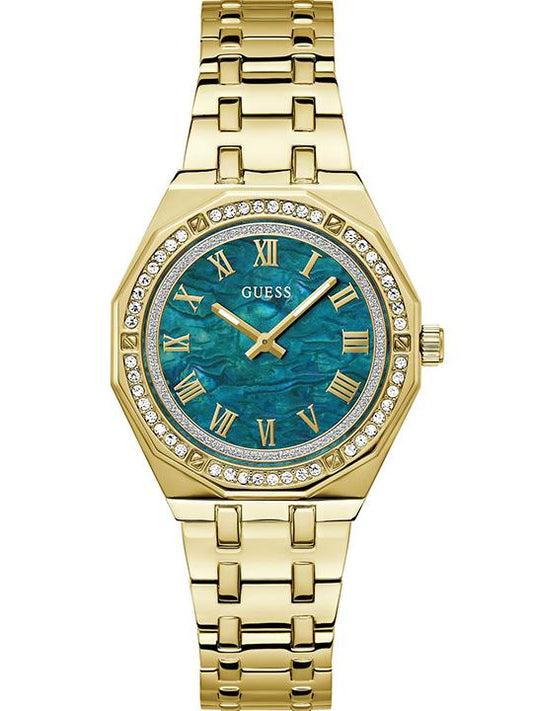 GUESS GW0770L2 Quartz Women’s Desire Gold-Tone Analog Watch with Green Dial