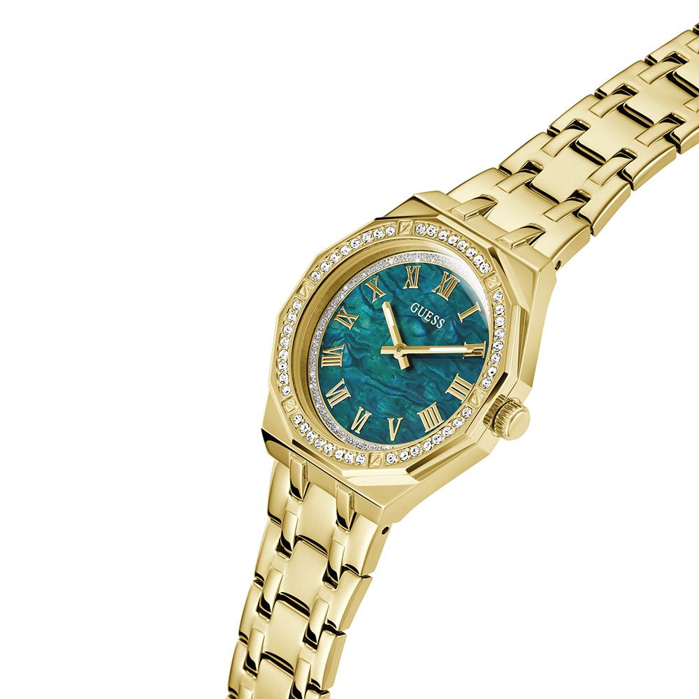 GUESS GW0770L2 Quartz Women’s Desire Gold-Tone Analog Watch with Green Dial