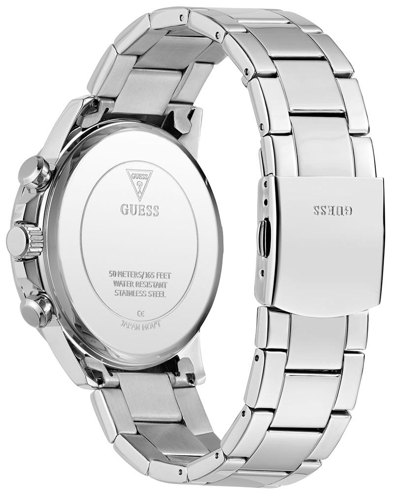 Guess GW0900G4 Silver-Tone And Blue Multifunction Analog Quartz Watch For Men