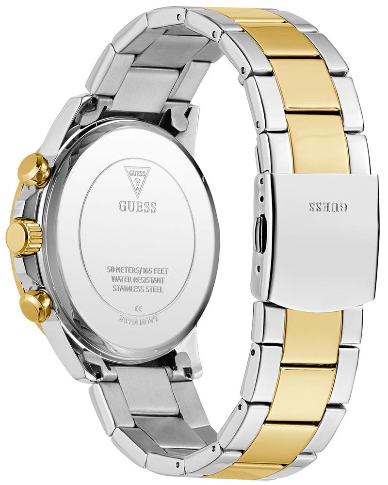 GUESS GW0900G5 Quartz Men’s Walker Two-Tone Multifunction Analog Watch with Green Dial