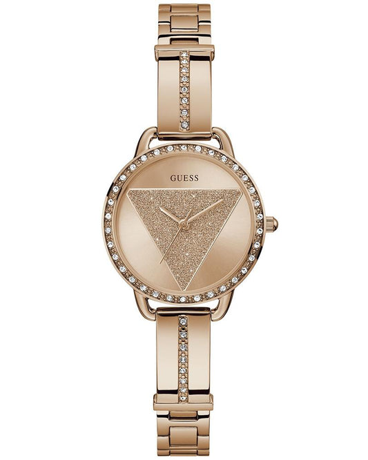 GUESS GW0914L3 Quartz Women’s Tri Bellini Rose-Gold Analog Watch with Crystal Accents & Stainless Steel Strap