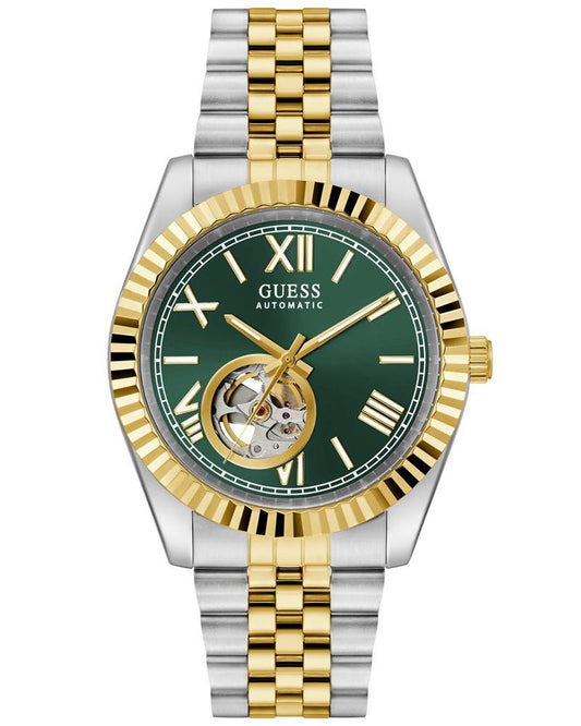 Guess GW0984G4 Men Automatic Green Dial Two-Tone Stainless Steel Connoisseur Watch