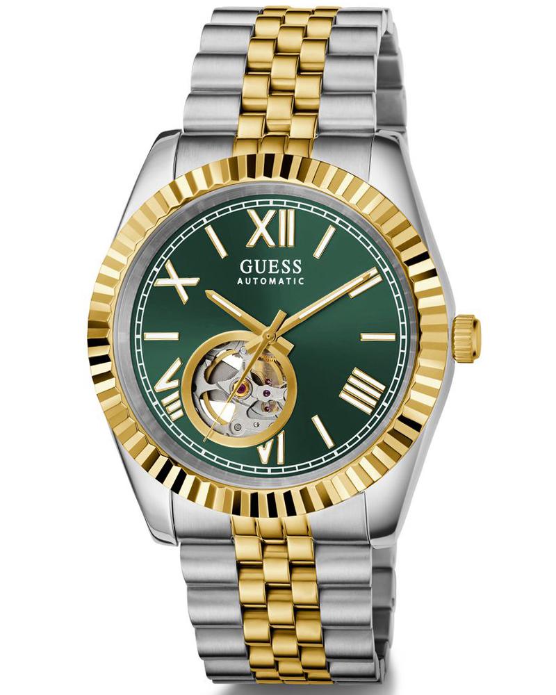 Guess GW0984G4 Men Automatic Green Dial Two-Tone Stainless Steel Connoisseur Watch
