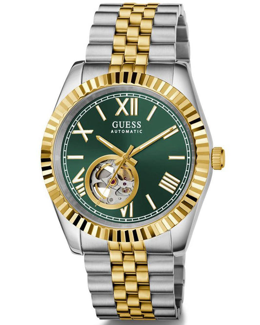 Guess GW0984G4 Men Automatic Green Dial Two-Tone Stainless Steel Connoisseur Watch