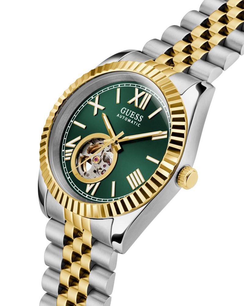 Guess GW0984G4 Men Automatic Green Dial Two-Tone Stainless Steel Connoisseur Watch