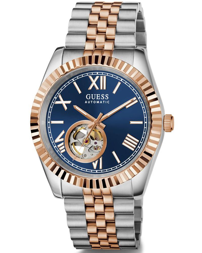 Guess GW0984G5 Men Automatic Blue Dial Two-Tone Stainless Steel Connoisseur Watch