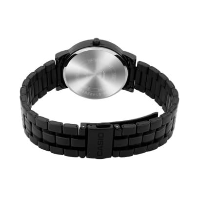 Casio A2445 Analog Quartz Women’s Enticer Watch | Black Dial | Black Stainless Steel Bracelet | 30 m Water Resistant