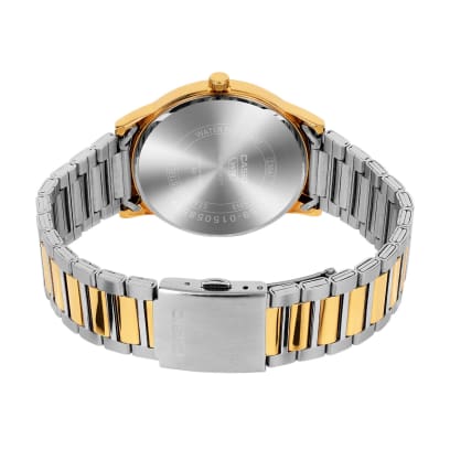 Casio A2459 Analog Quartz Men’s Enticer Watch | Black Dial | Two-Tone Stainless Steel Strap | Multifunction Sub-Dials