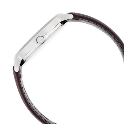 Casio A2440 Enticer Men’s Quartz Analog Watch with Black Dial, Brown Leather Strap