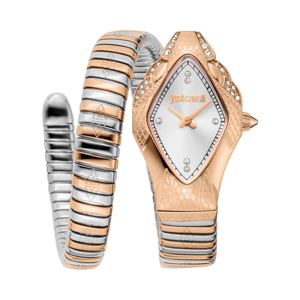 Just Cavalli JC1L306M0075 Women Quartz Silver-Grey Dial Rose-Gold Stainless Steel Ferocious Watch