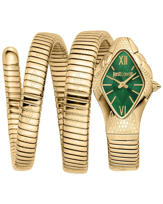 Just Cavalli JC1L307M0035 Cristallo Women’s Elegant Bottle-Green Dial Stainless Steel Watch