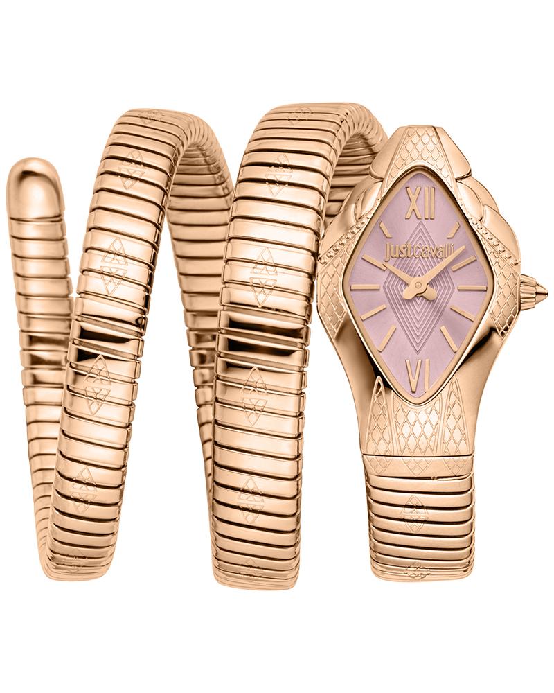 Just Cavalli JC1L307M0045 Cristallo Women’s Elegant Pink Dial Stainless Steel Watch