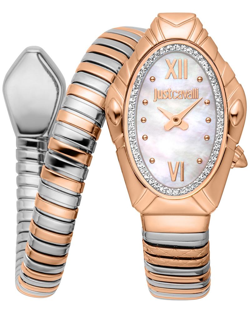 Just Cavalli JC1L357M0065 Lirica Women’s Elegant Oval White Mother-of-Pearl Watch