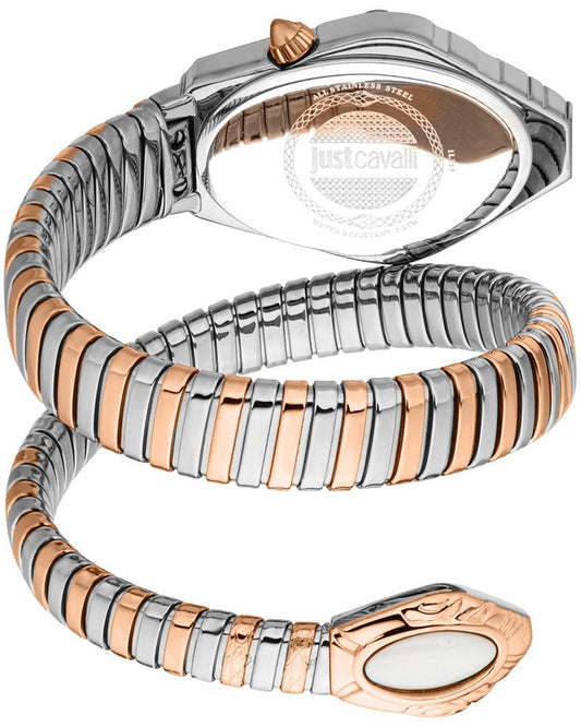 Just Cavalli JC1L357M0065 Lirica Women’s Elegant Oval White Mother-of-Pearl Watch